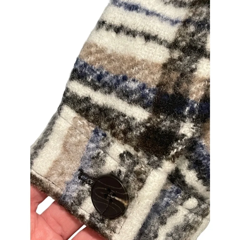Anthropologie Avec Les Filles Jacket Size Large Plaid Utility Coat - Picture 6 of 9